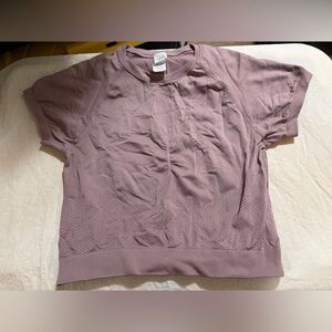 EUC Ryka Cropped Athletic Workout Mauve Short Sleeve Tee Size XL